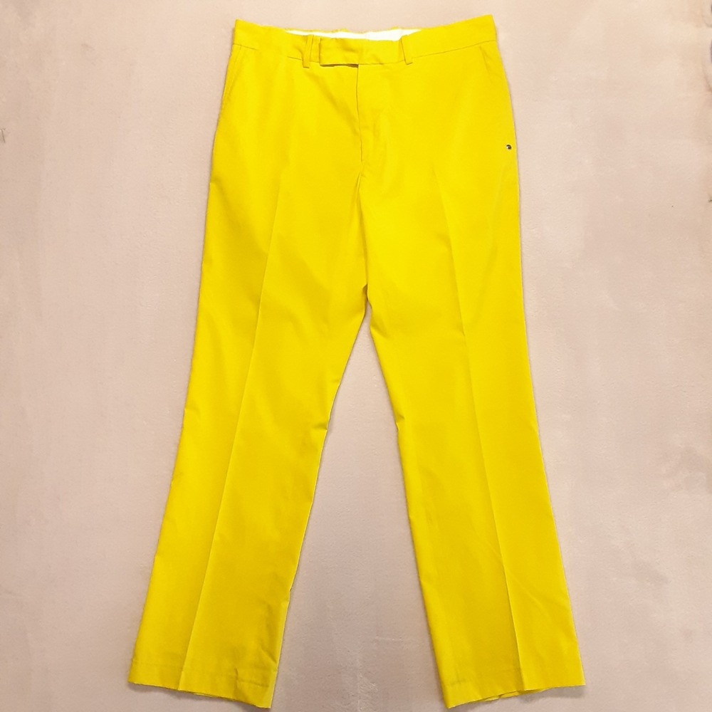 RLX Ralph Lauren Mens Performance Dress Pants 32x34 Yellow Golf